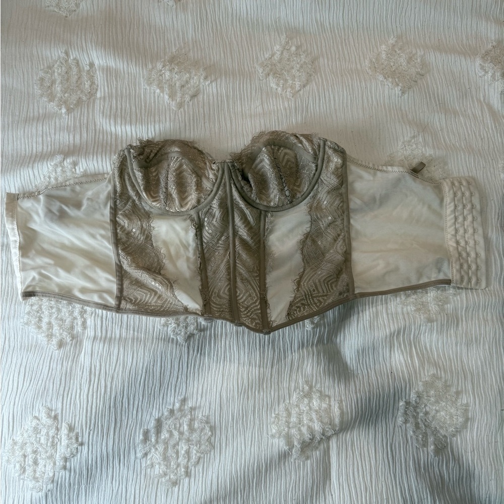 Elegant Beige Bustier Top